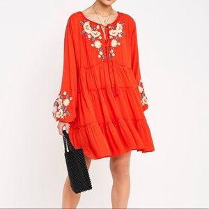 Free People Spell On You Embroidered Mini Dress